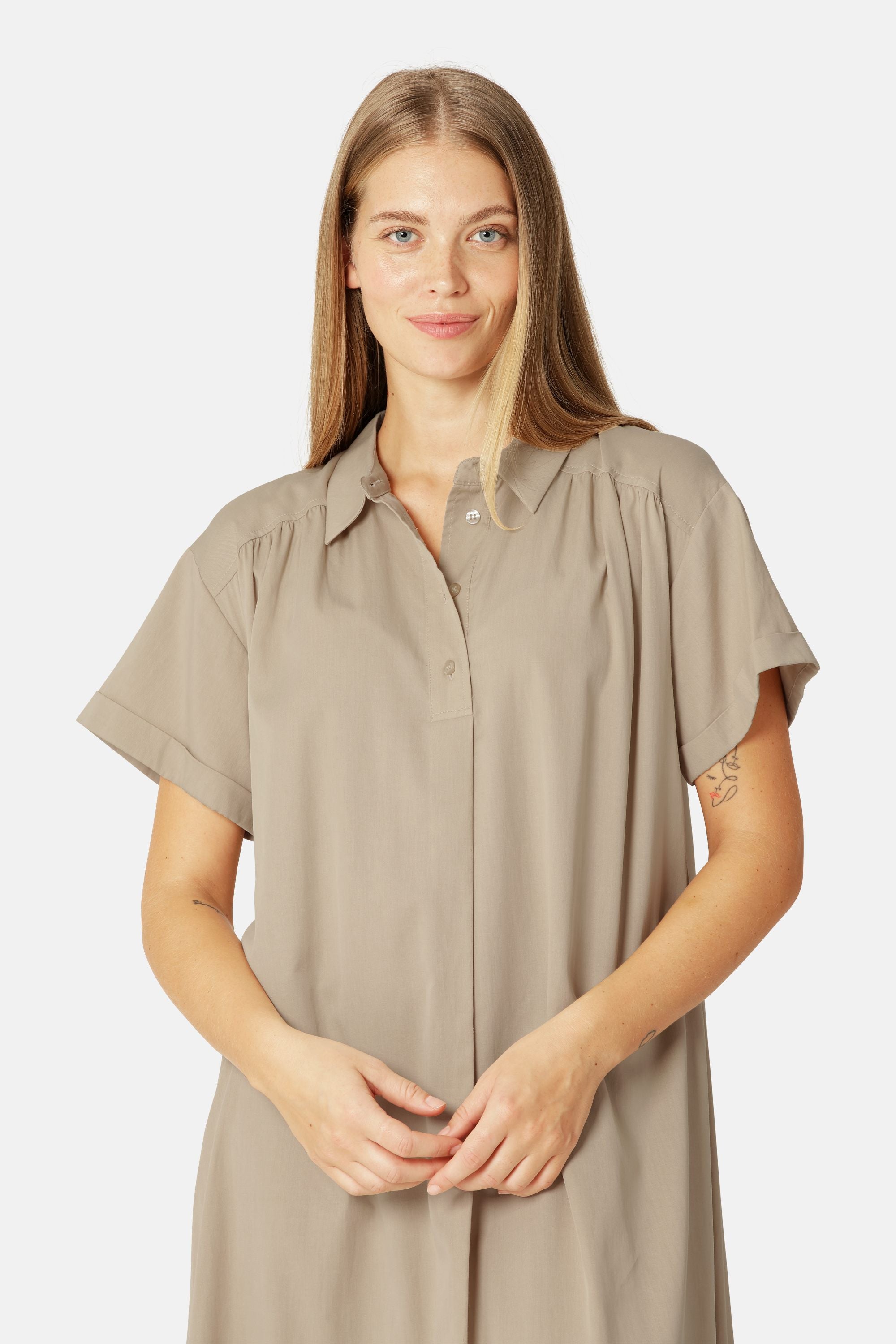 Long Dress A-line - White Pepper